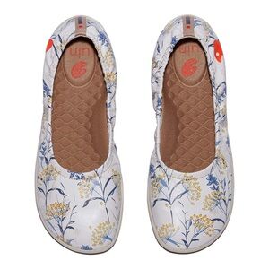 Pre-owned UIN Women’s Comfortable Ballet Flats Shoes/Summer Wildflower/US7.5